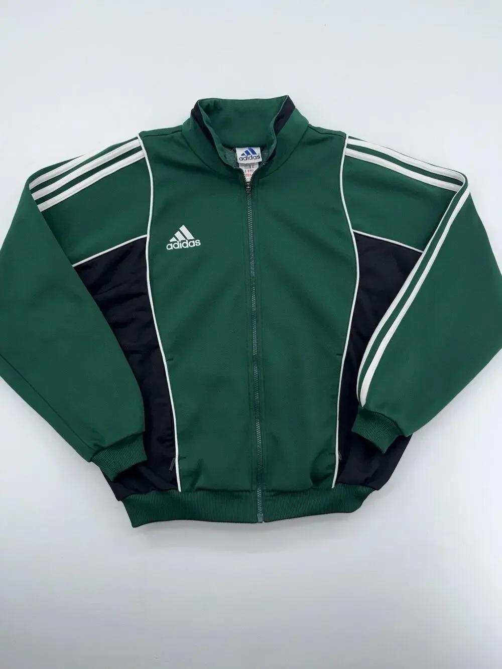 Adidas vintage Green Track jacket men’s Large 00s 90s 3 Stripes Y2K